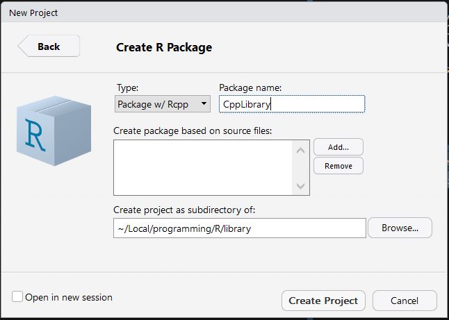 Screenshot of R package parameters